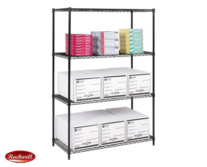 4 Layer Wire Shelving(Black)